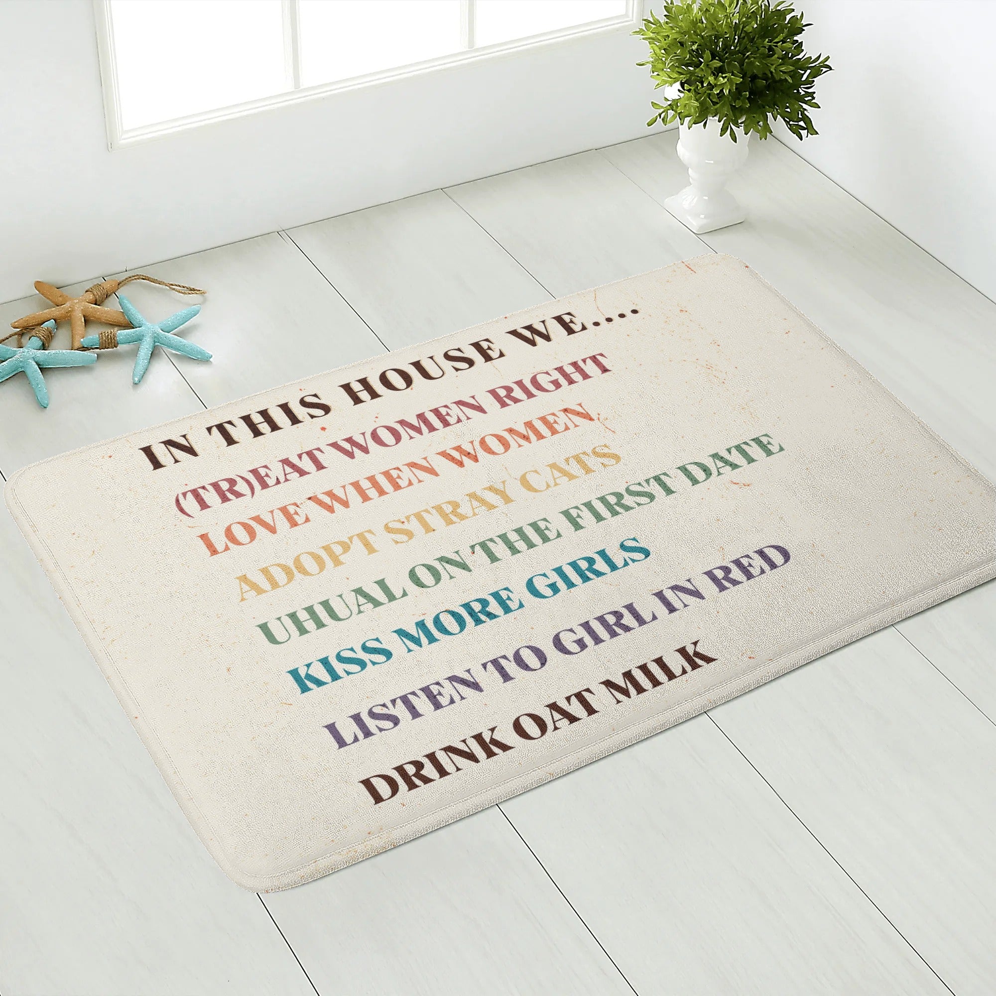 In This House Lesbian Plush Doormat