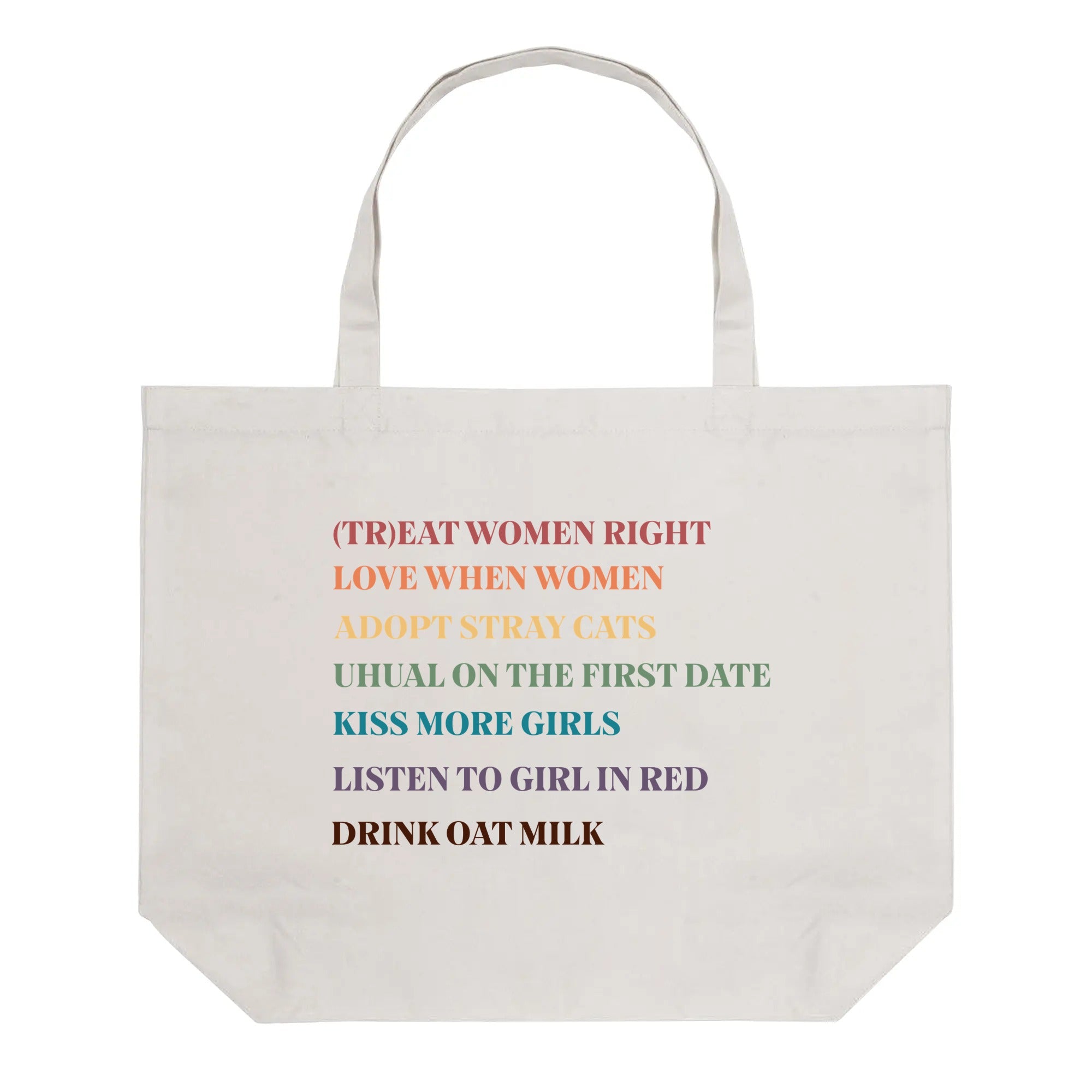 Treat Women Right Lesbian Rules Tote Bag (Single-sided Print)