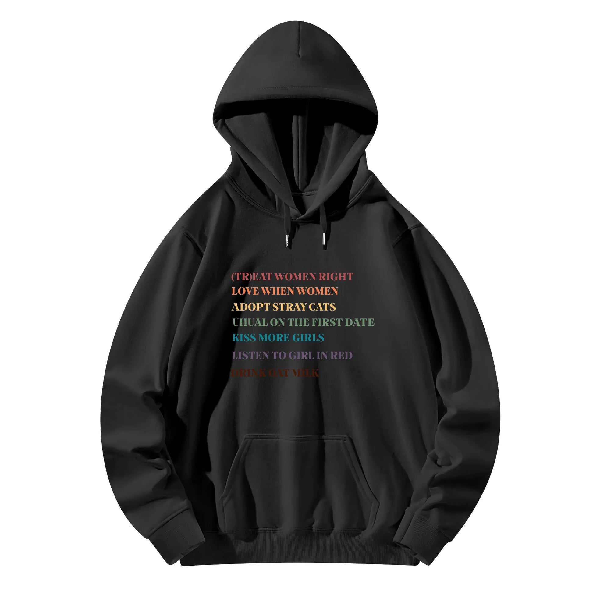 (Tr)eat Women Right Lesbian Pride Hoodie - Rose Gold Co. Shop