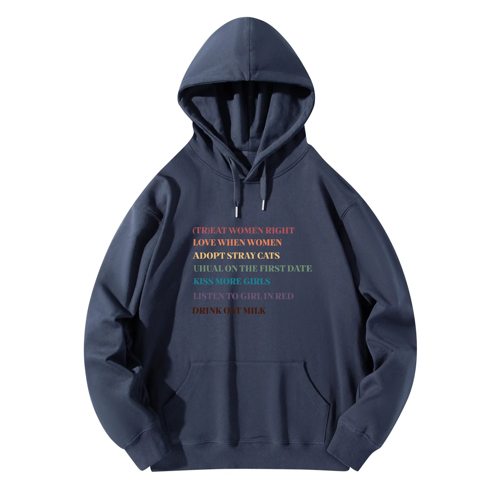 (Tr)eat Women Right Lesbian Pride Hoodie - Rose Gold Co. Shop