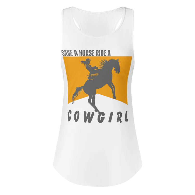 Save A Horse Ride A Cowgirl tank top, view 8 — Rose Gold Co