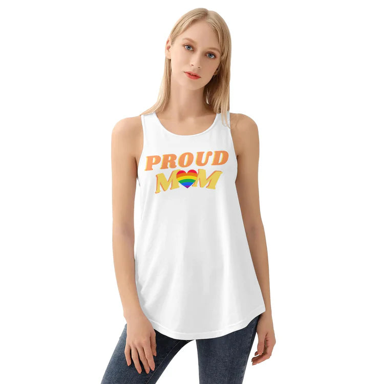 Proud Mom LGBT pride tank top, view 2 — Rose Gold Co