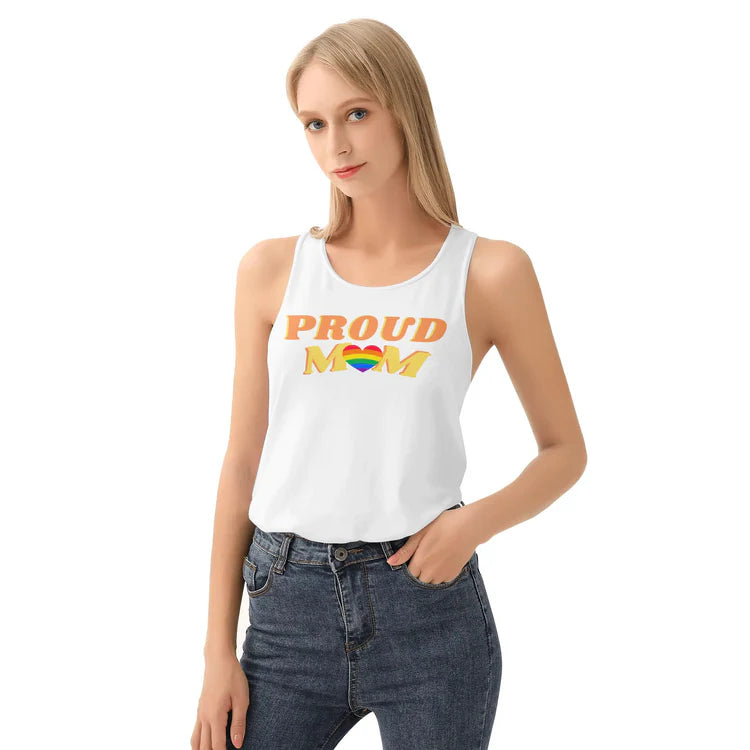 Proud Mom LGBT pride tank top, view 4 — Rose Gold Co