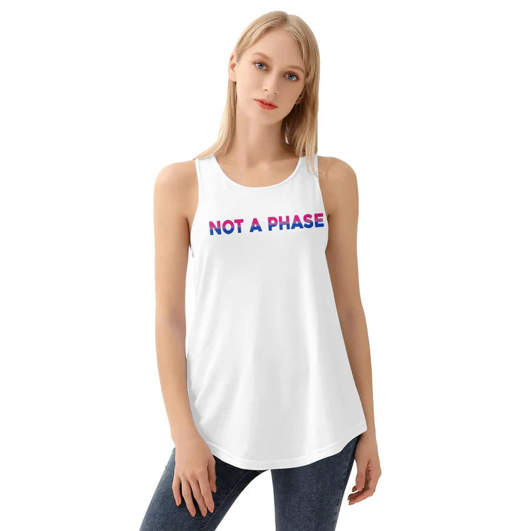 Not a Phase bi pride tank top, front — Rose Gold Co