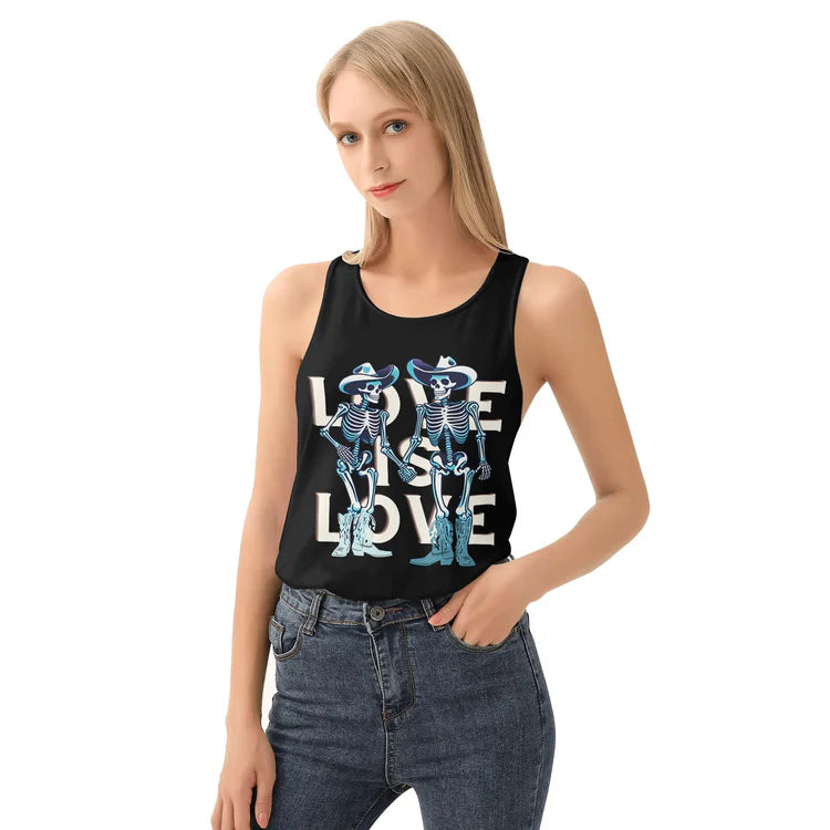 Love Is Love loose tank top, view 5 — Rose Gold Co