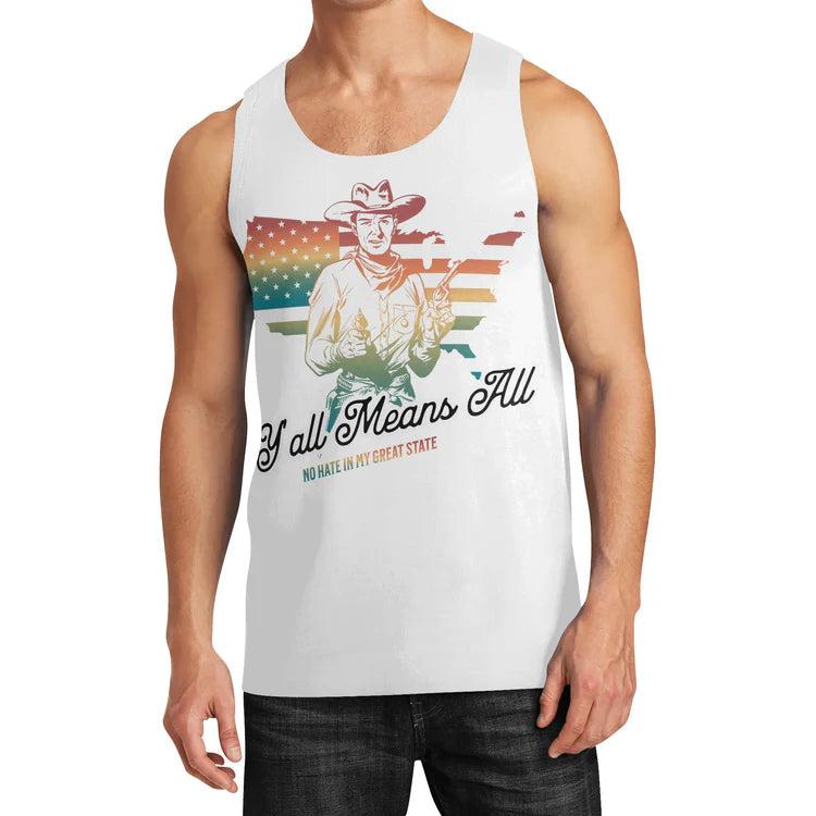 No Hate In My Great State tank top, view 2 — Rose Gold Co