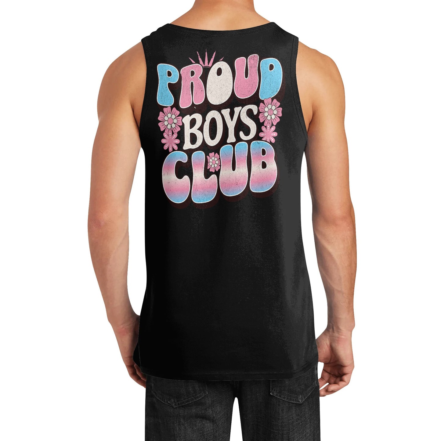 Proud Boys Club Transgender Pride  Sleeveless Tank Top Black - Rose Gold Co. Shop