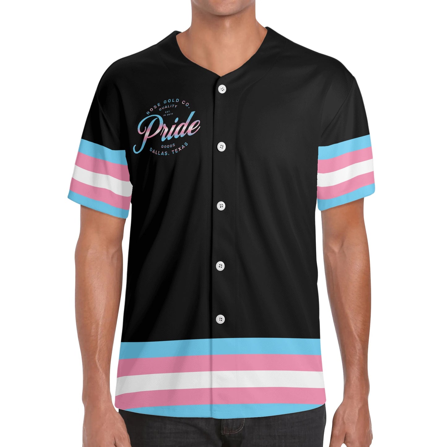 Transgender Pride Baseball Jersey - Rose Gold Co. Shop