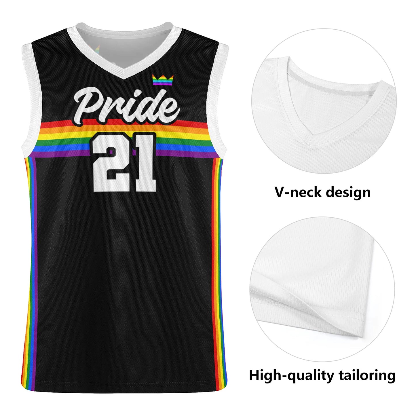 Rainbow Pride Recycled Unisex Jersey - Rose Gold Co. Shop