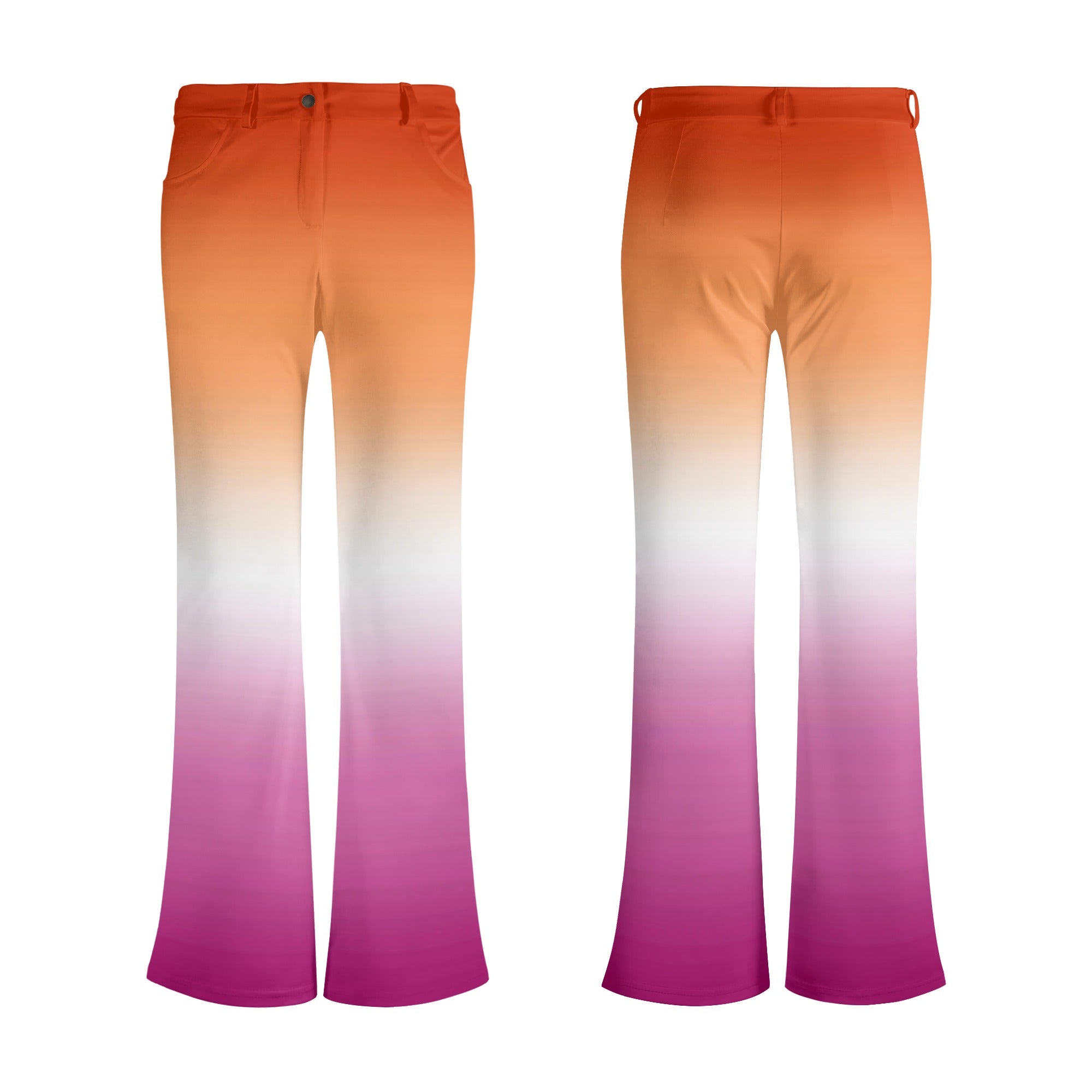 Lesbian Pride Flag Flare Pants - Rose Gold Co. Shop