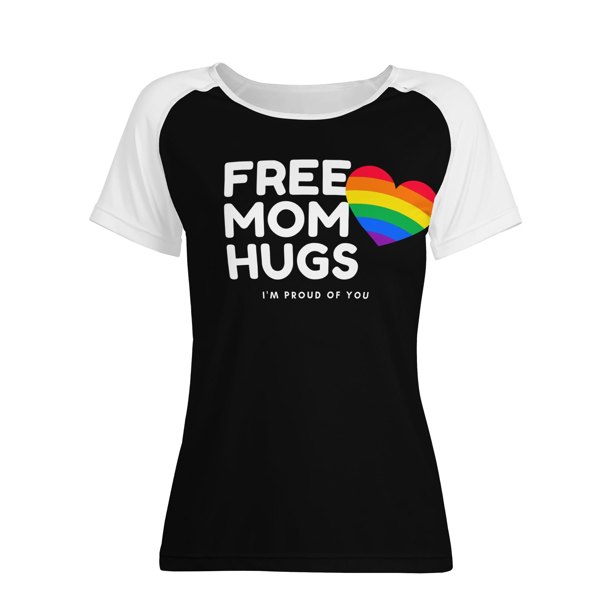 Free Mom Hugs Women's Baseball T-shirt - Rose Gold Co. Shop