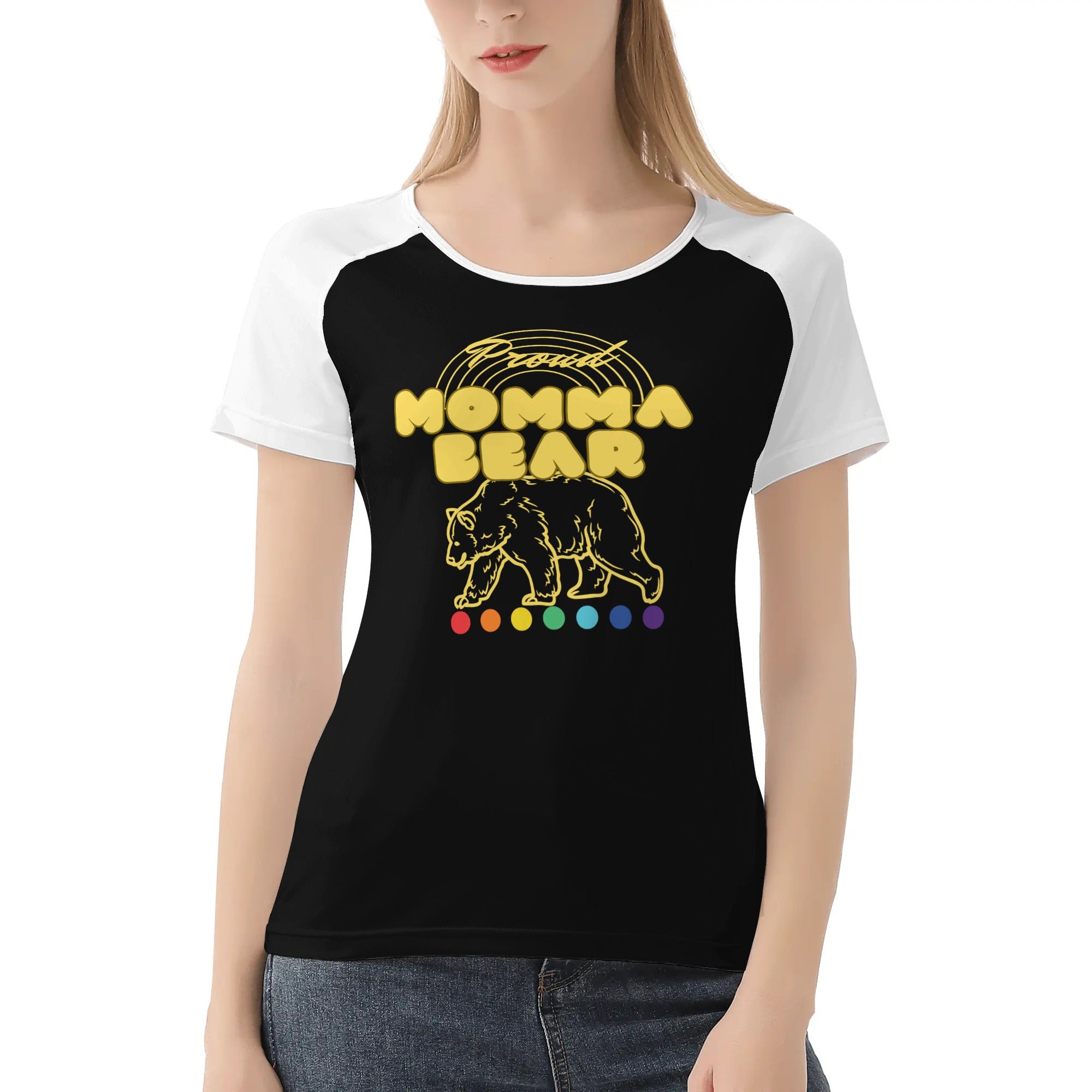Proud Momma bear Women's Baseball T-shirt
