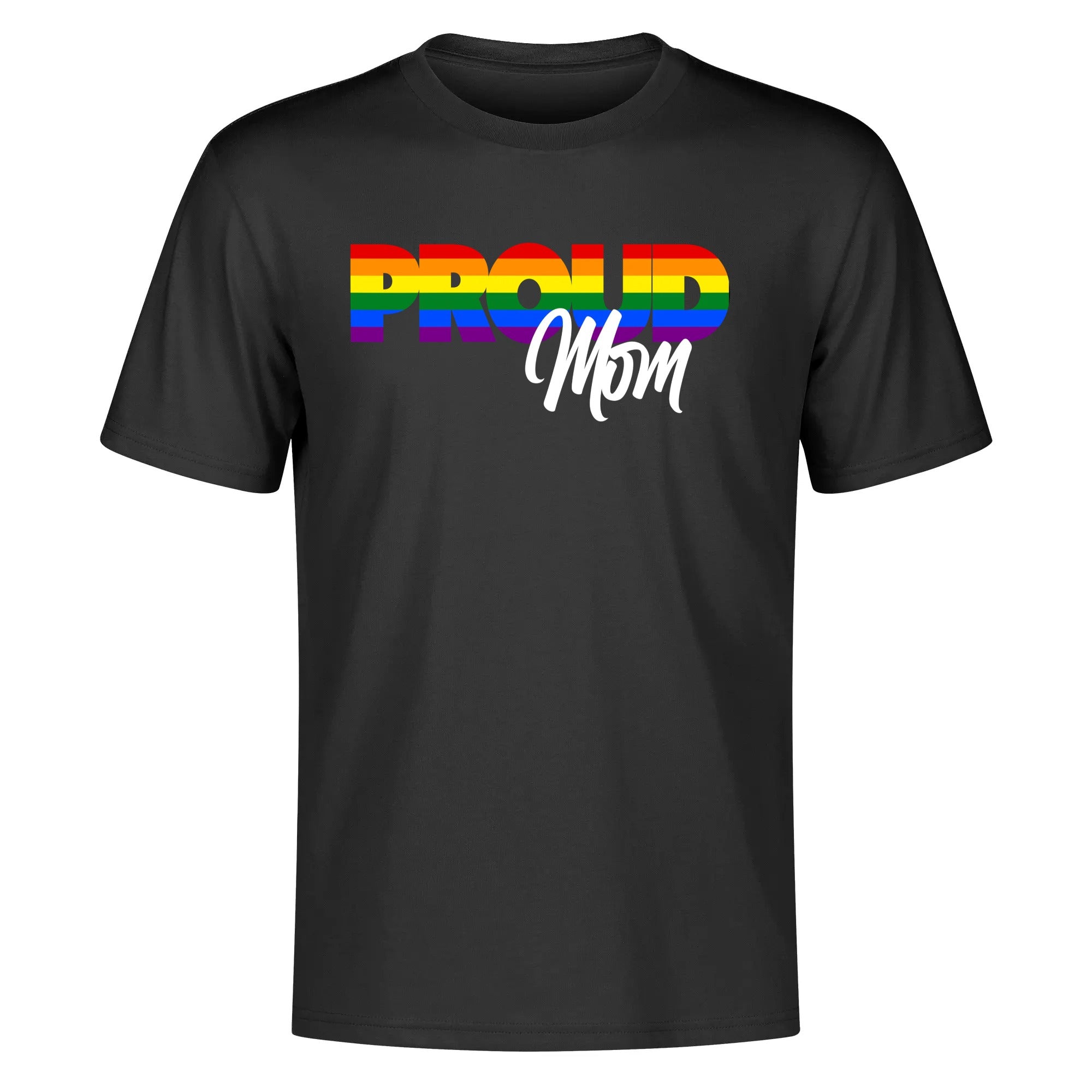 Proud Mom Rainbow Letter T-Shirt