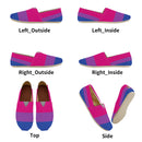Bisexual Pride Flag Womens Size Canvas Shoes - Rose Gold Co. Shop