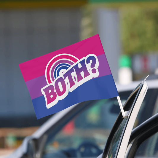 LGBT_Pride-Bisexual Both Pride Car Flag 12 x 18 - Rose Gold Co. Shop
