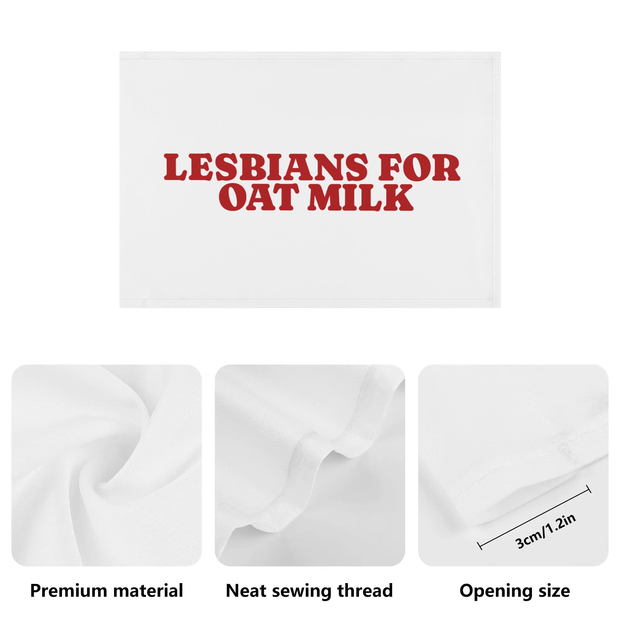 LGBT_Pride-Lesbians For Oat Milk Car Flag 12 x 18 - Rose Gold Co. Shop