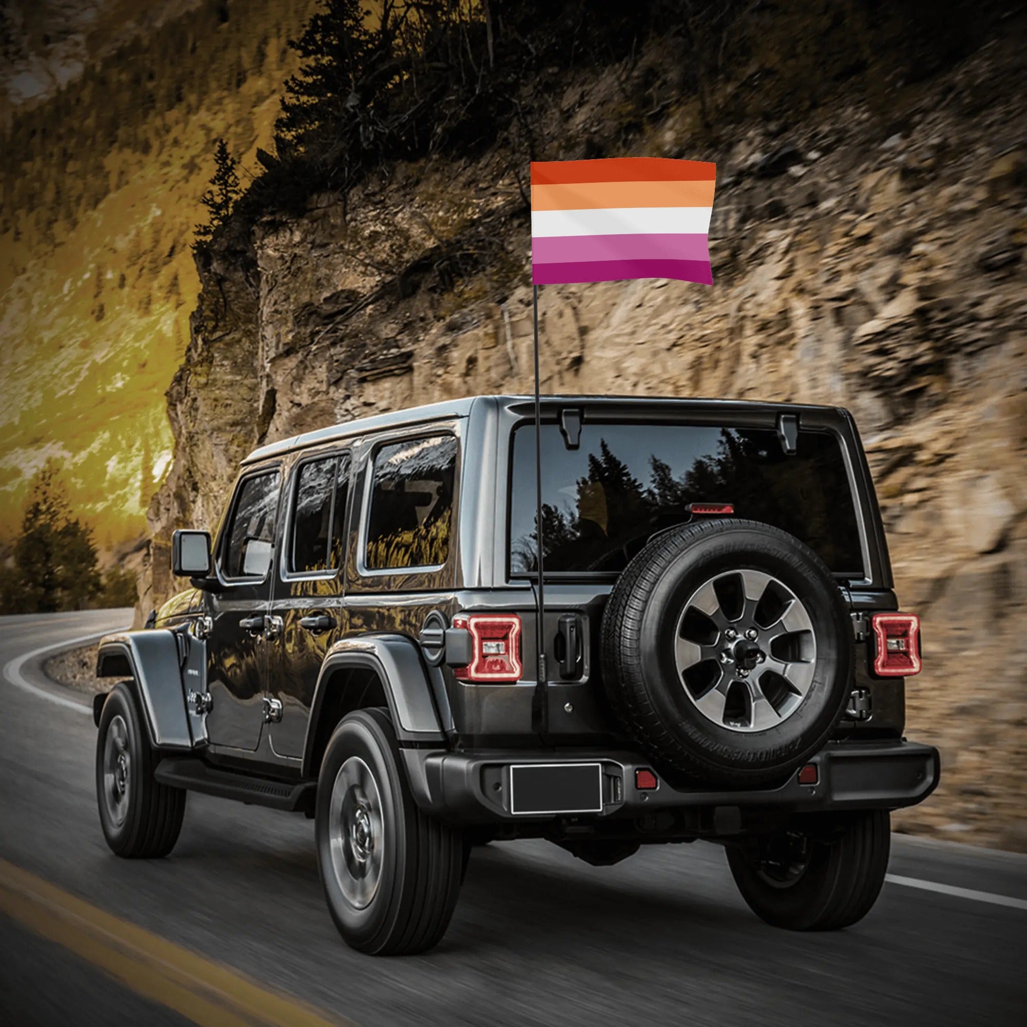 Lesbian Pride Car Flag 12 x 18