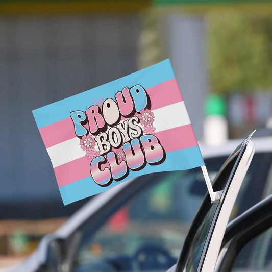 LGBT_Pride-Proud Boys Club Car Flag 12 x 18 - Rose Gold Co. Shop