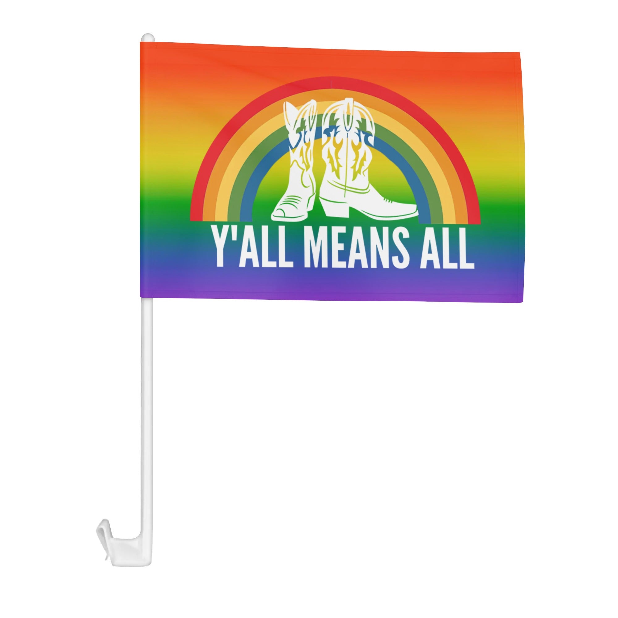 Yall Means All Car Flag 12 x 18