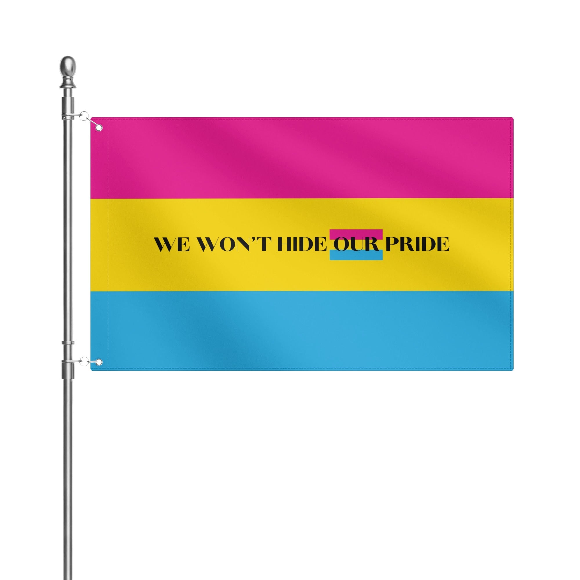 We Wont hide Our Pride Pansexual Flags 3x5 Ft