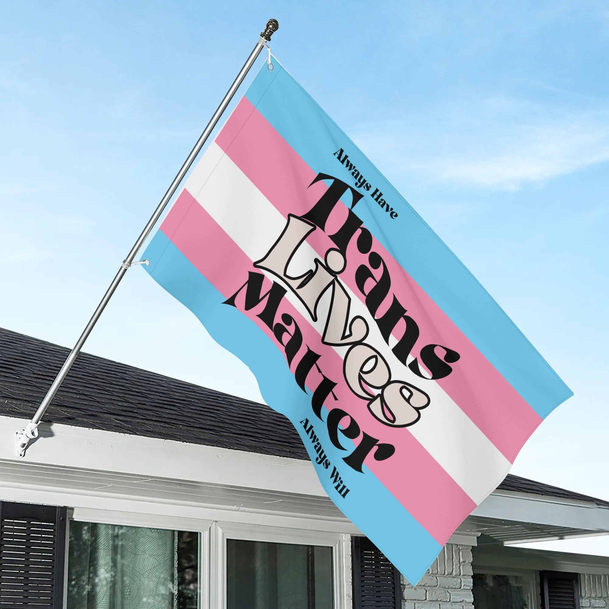 LGBT_Pride-Trans Lives Matter Flag 3x5 Ft - Rose Gold Co. Shop