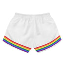 LGBT_Pride-White Pride Crown Rainbow Pride Shorts - Rose Gold Co. Shop
