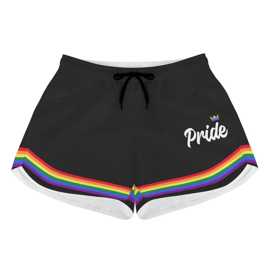 Black Rainbow Pride Crown Shorts