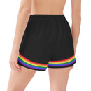 LGBT_Pride-Black Rainbow Pride Crown Shorts - Rose Gold Co. Shop