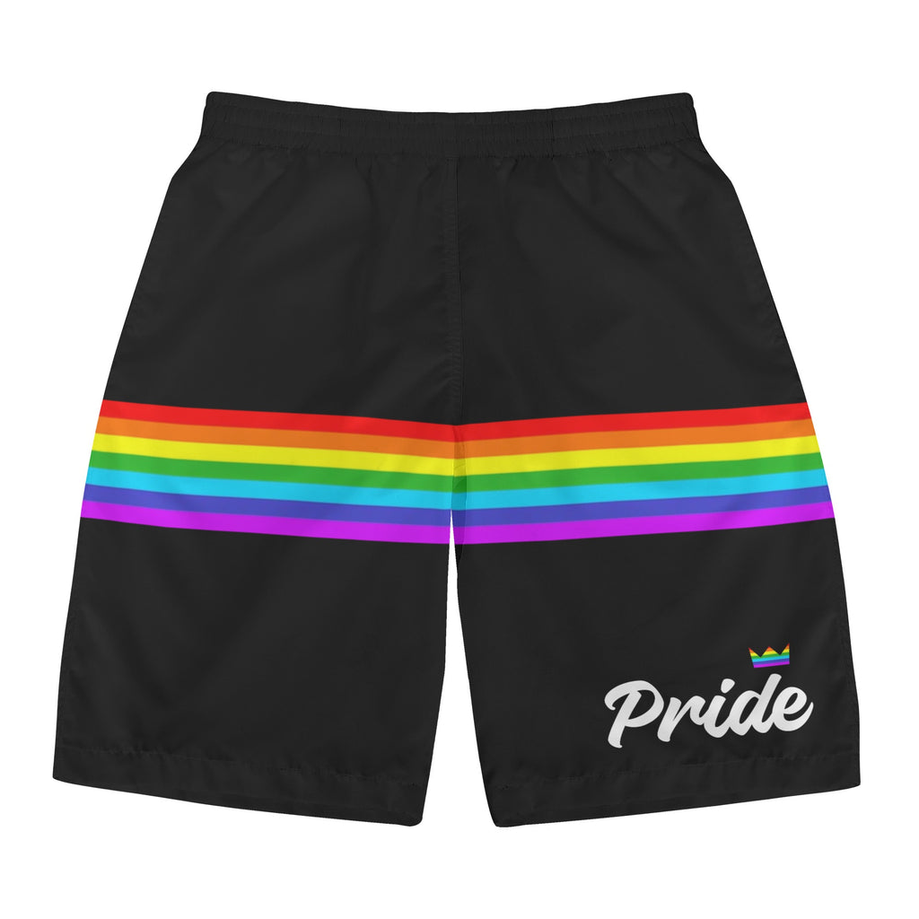 Black Rainbow Pride Board Shorts