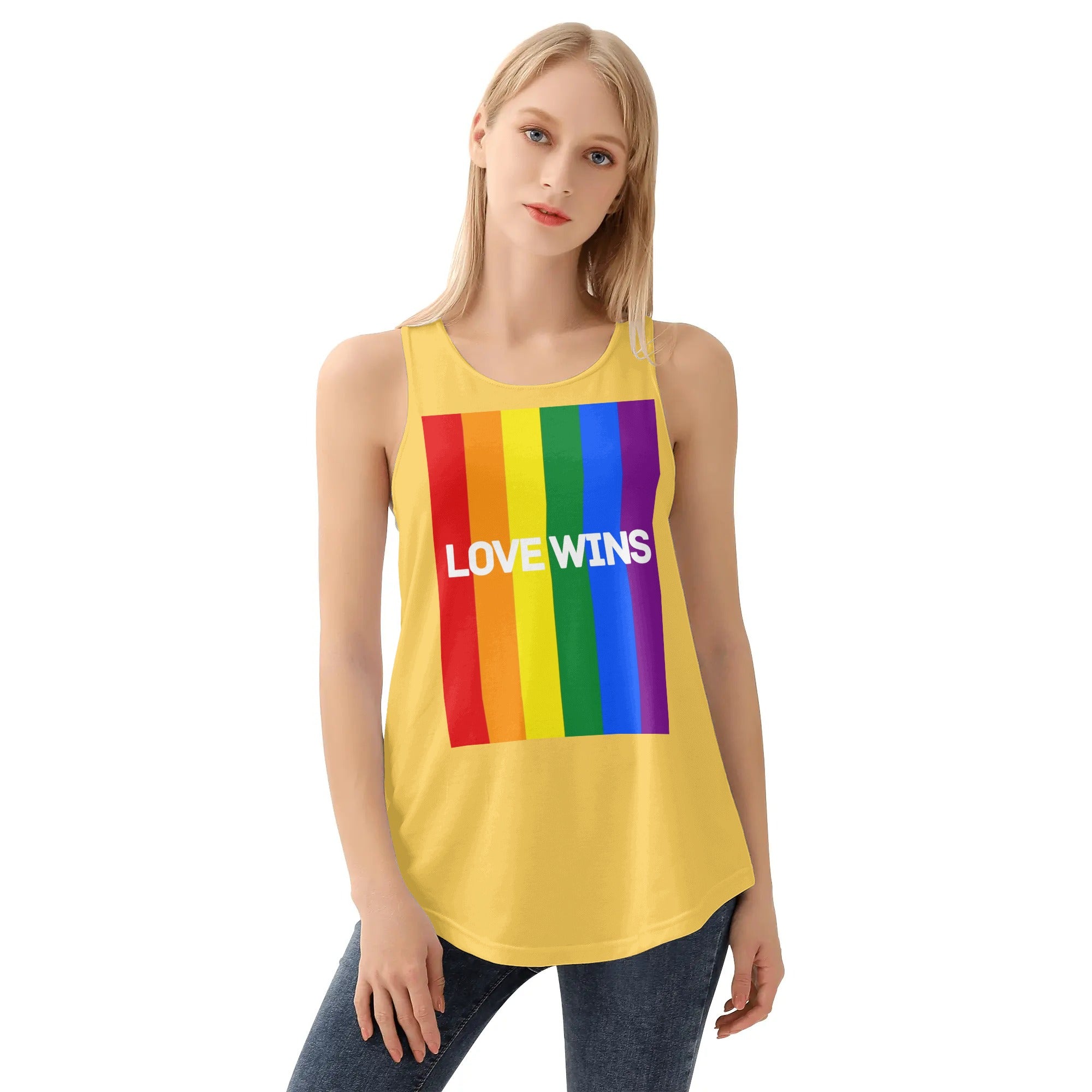 LGBT_Pride-Love Wins Womens Tank Top - Rose Gold Co. Shop