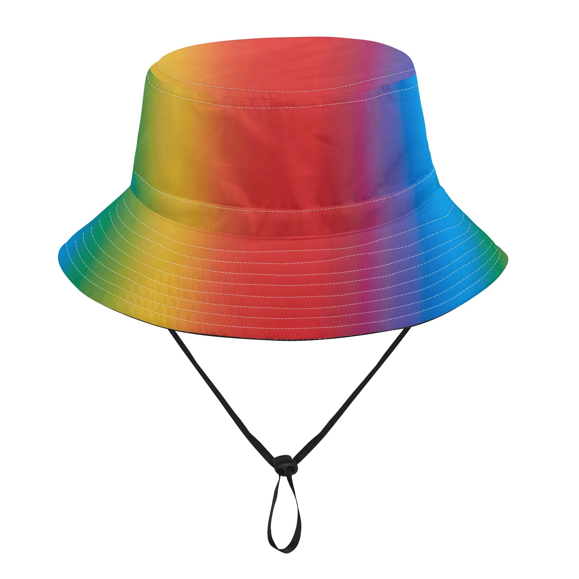 LGBT_Pride-Rainbow Festival Bucket Hat with Adjustable String - Rose Gold Co. Shop