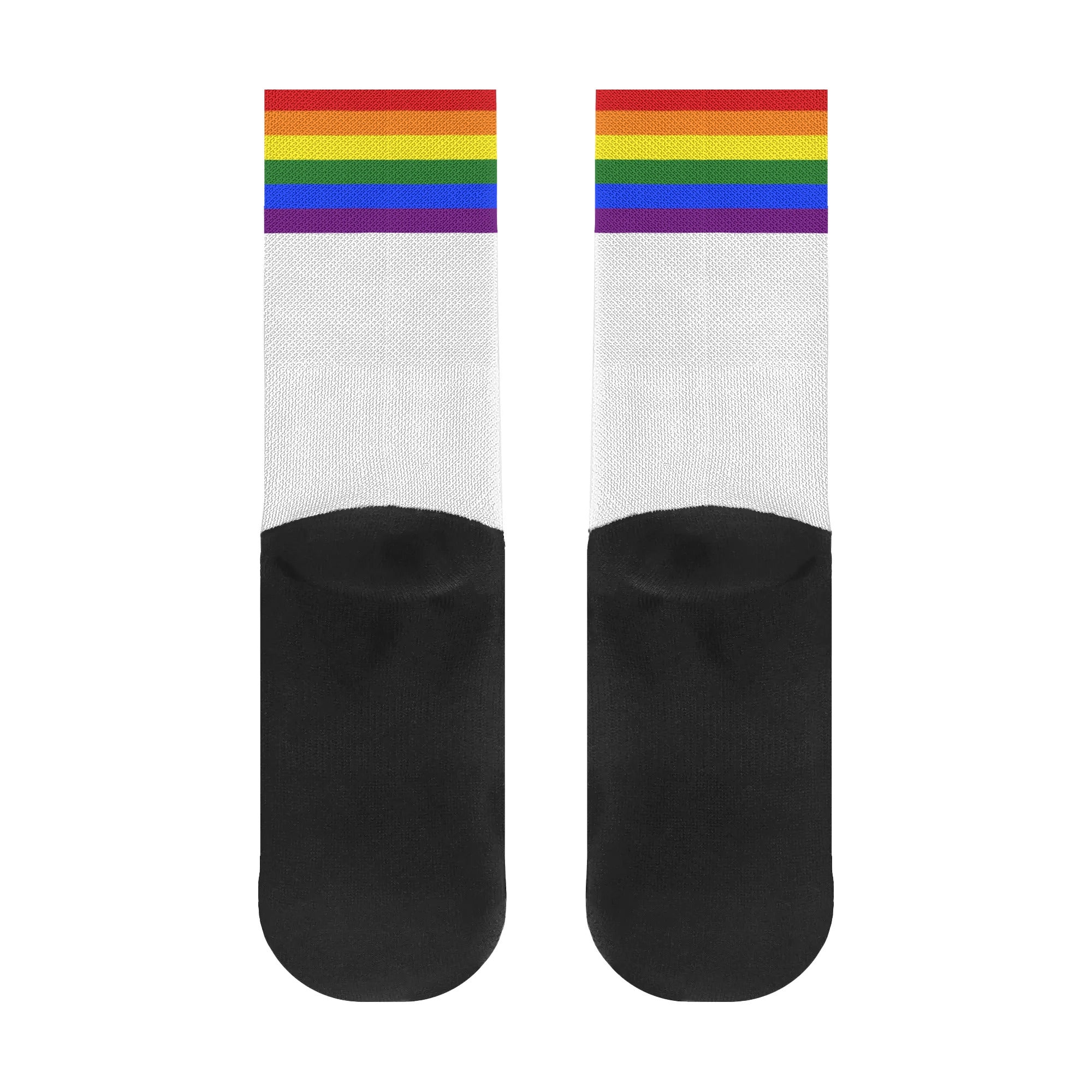 LGBT_Pride-Rainbow Stripe Crew Socks - Rose Gold Co. Shop