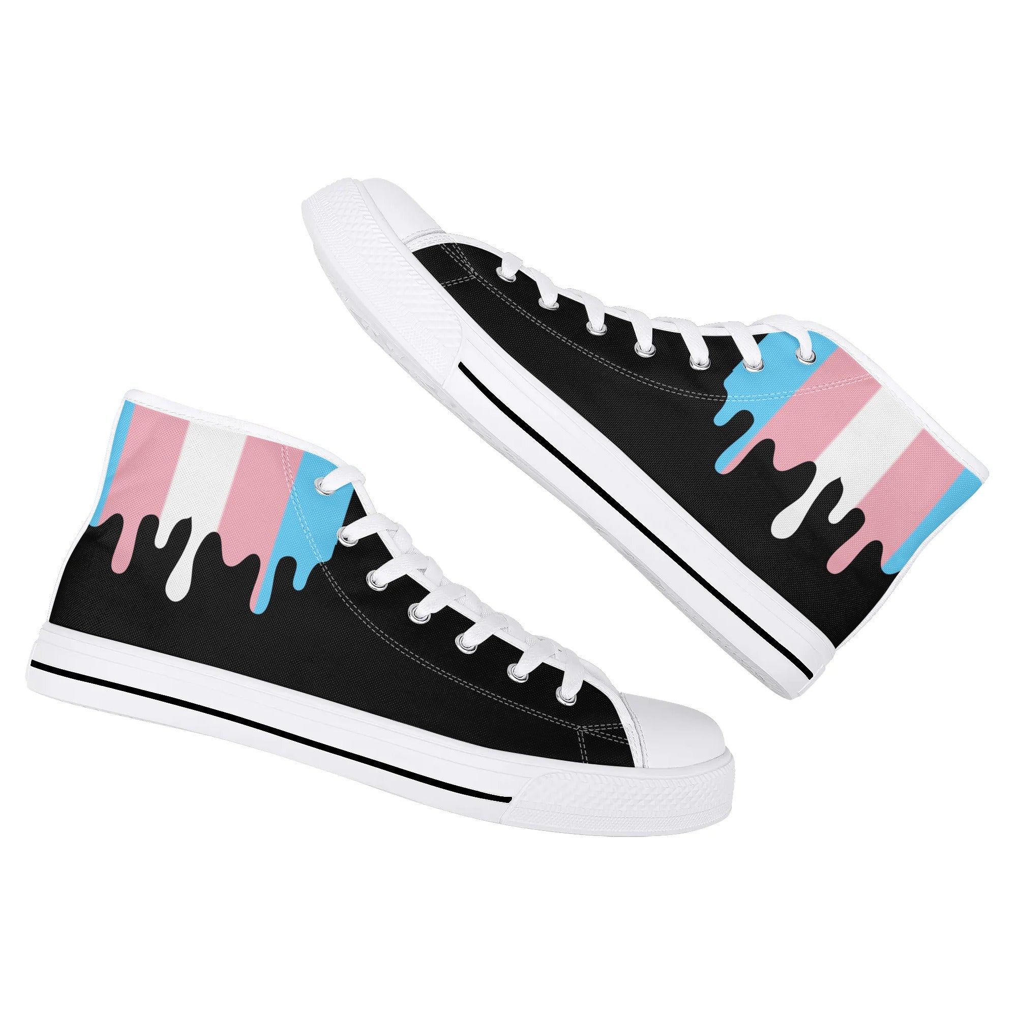LGBT_Pride-Mens Transgender Drip Flag Shoes - Rose Gold Co. Shop