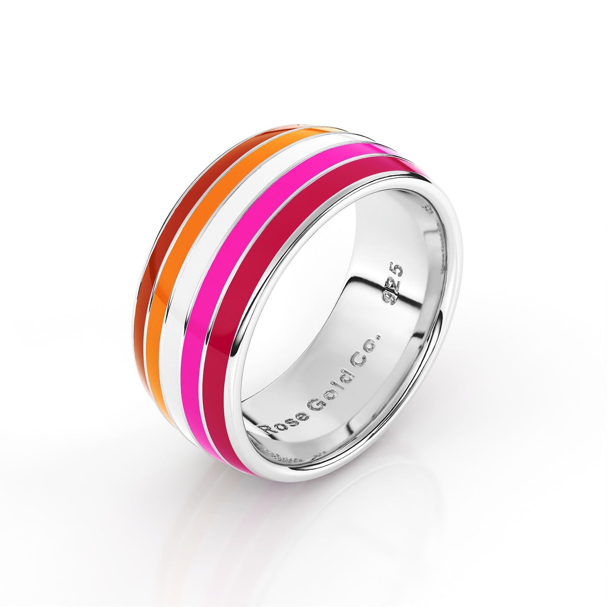 Sunset Lesbian Pride Ring - Rose Gold Co. Shop