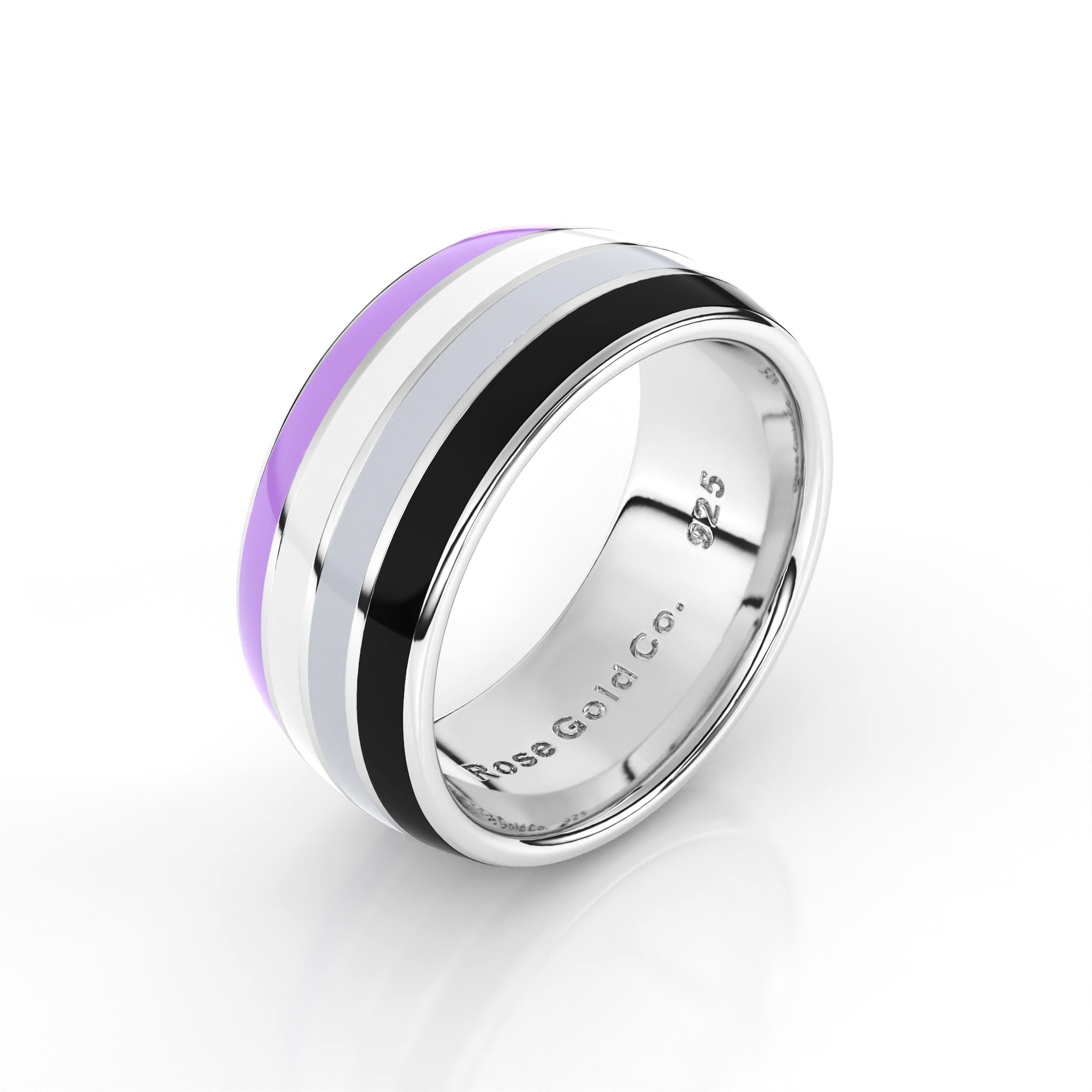 Asexual Ace Pride Stainless Steel Ring