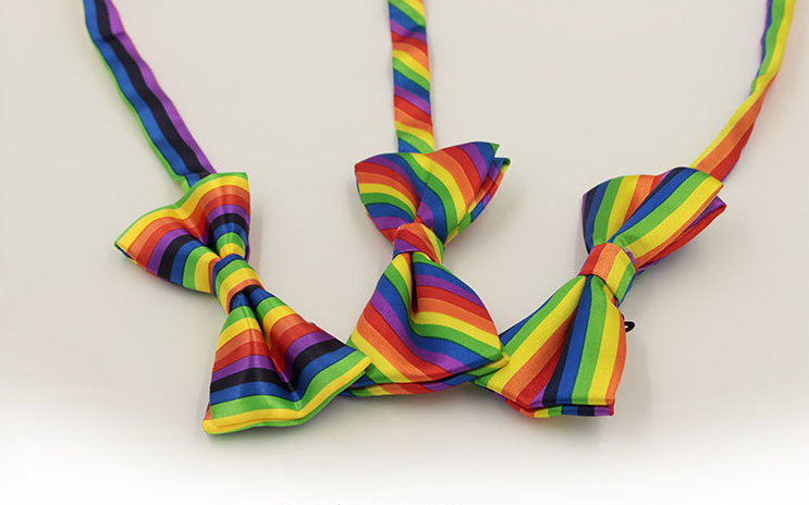 Rainbow LGBT Pride Bow Tie - Rose Gold Co. Shop