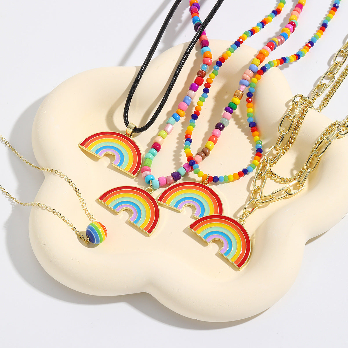 Rainbow Chain Pride Necklace