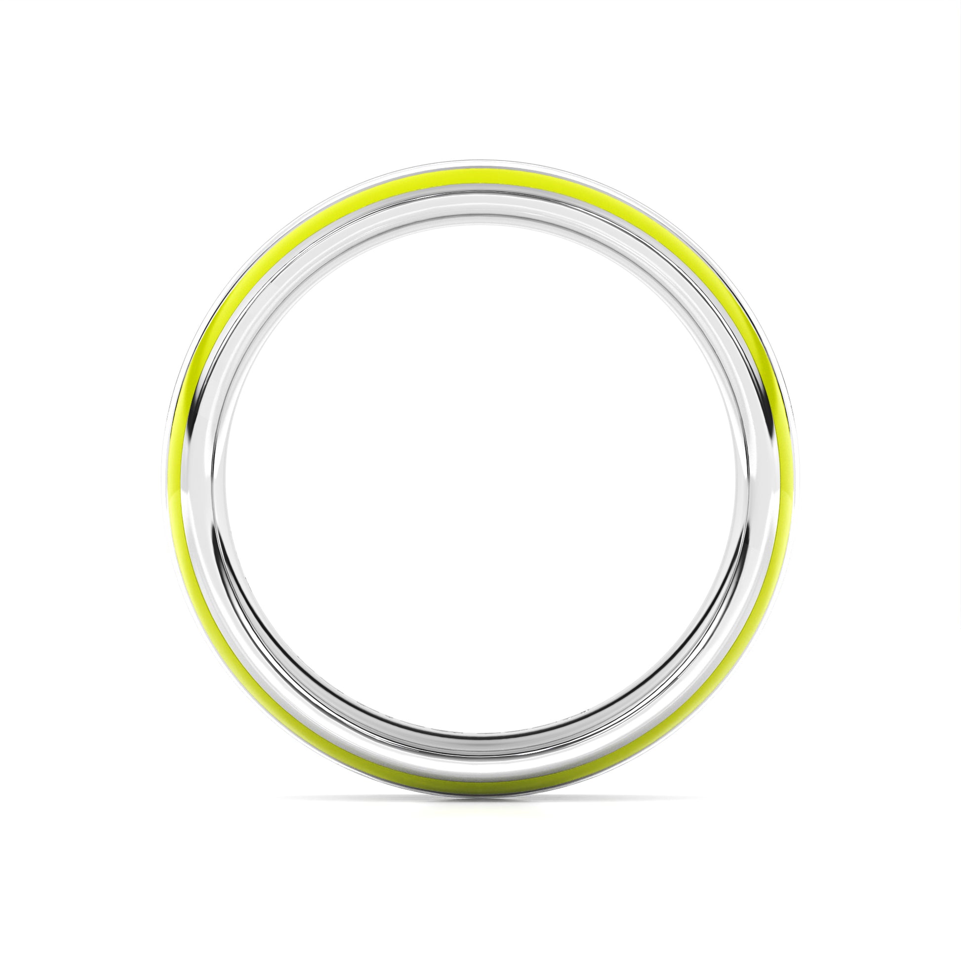 Side view of non binary pride ring band