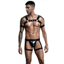LGBT_Pride-2-Piece Faux Leather Elastic Strap Suit - Rose Gold Co. Shop