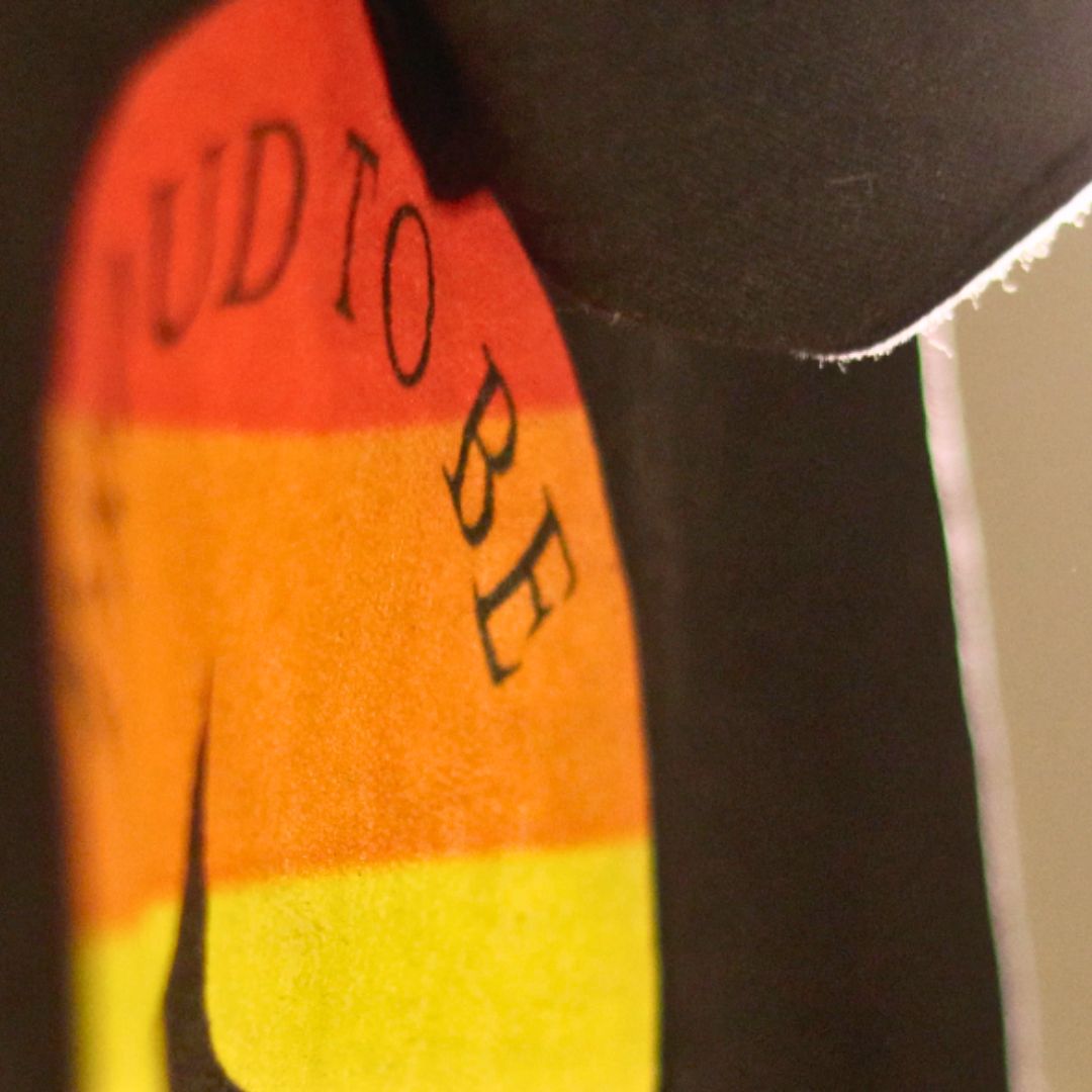 Rainbow Pride embroidered hoodie, view 3 — Rose Gold Co