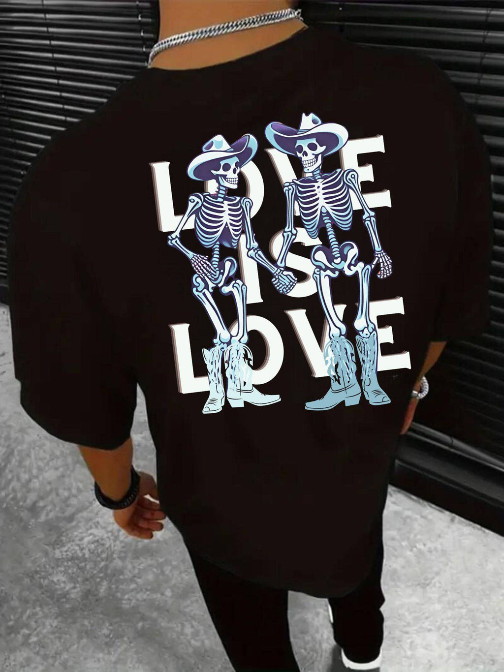 Love Is Love Skeleton tee — Rose Gold Co