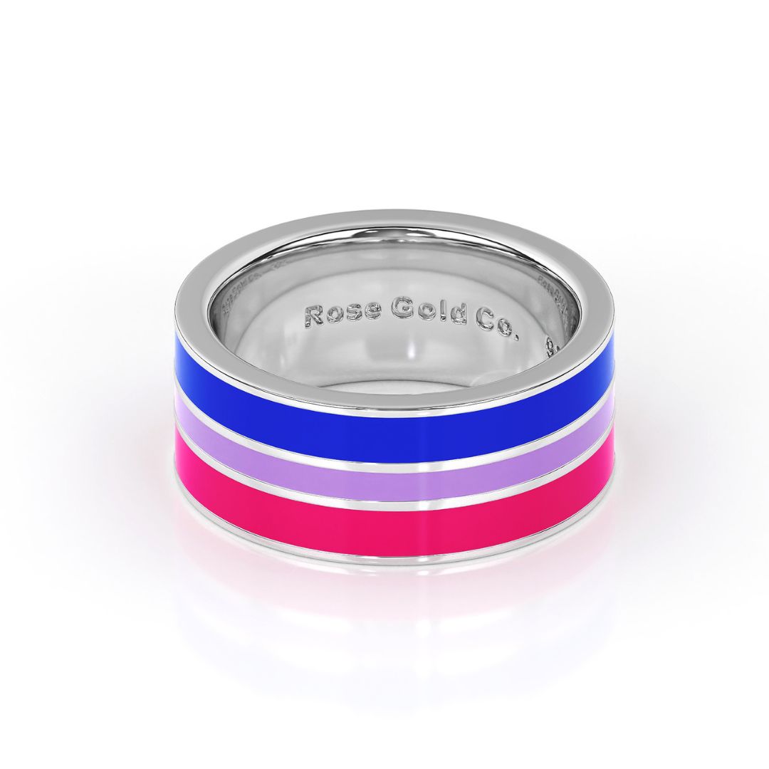 Bisexual & Non-Binary Pride Ring Bundle - Rose Gold Co. Shop