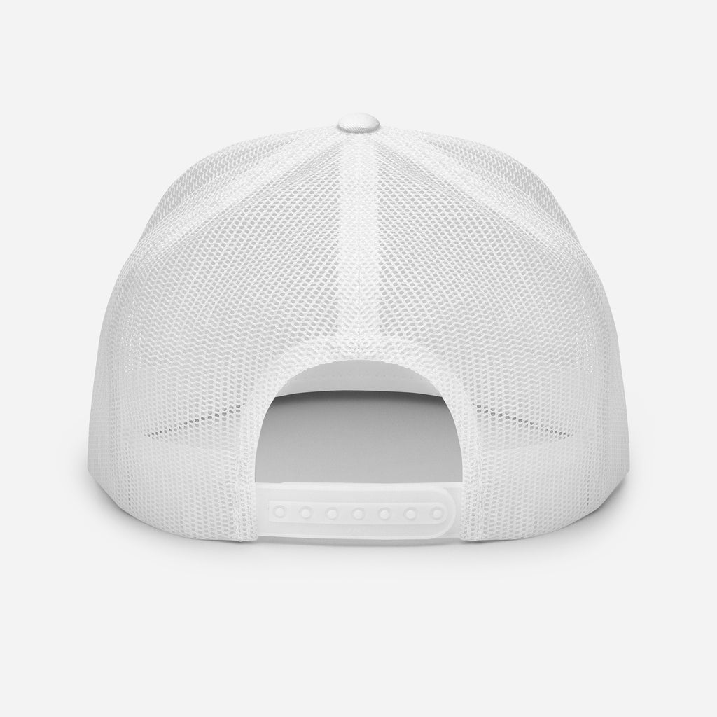 Cisn't Sus but Not Sis trucker cap, detail view — Rose Gold Co