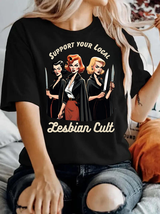 Support Your Local lesbian Cult Unisex t-shirt - Rose Gold Co. Shop