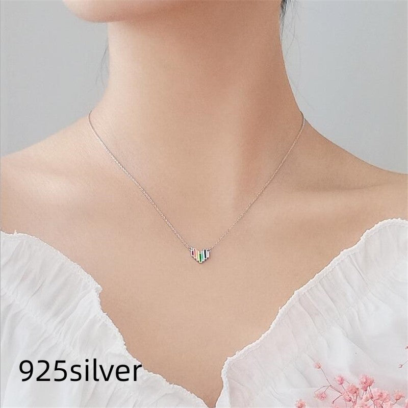 Rainbow necklace 925silver