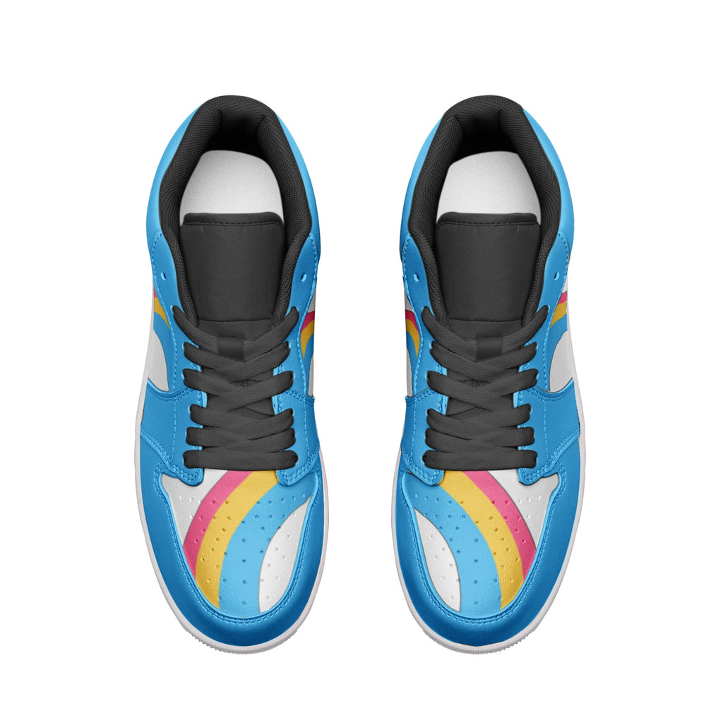 Pansexual pride baby blue low-top sneakers, view 6 — Rose Gold Co