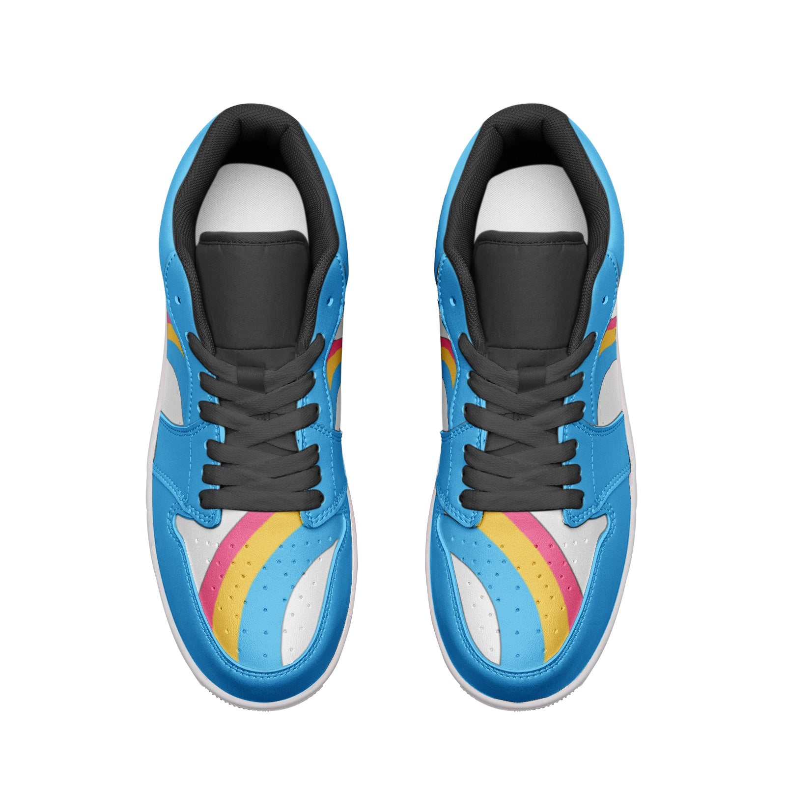 Pansexual pride baby blue low-top sneakers, view 6 — Rose Gold Co