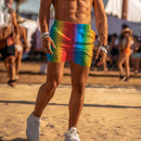 LGBT_Pride-Mens Rainbow Festival Shorts - Rose Gold Co. Shop