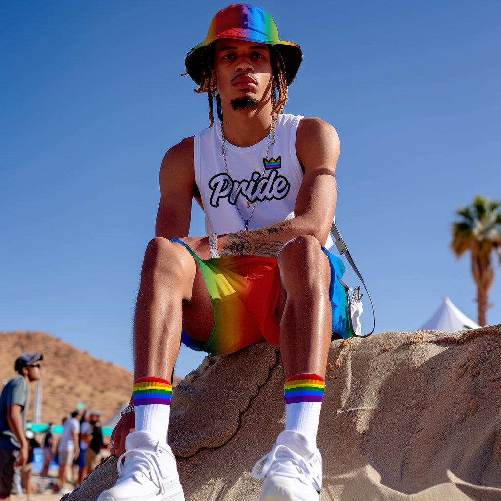 Rainbow Festival Bucket Hat with Adjustable String