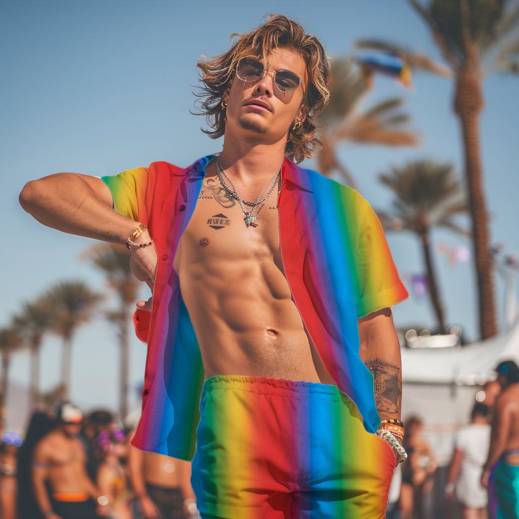 LGBT_Pride-Rainbow Two Piece Festival Set - Rose Gold Co. Shop